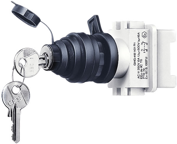 Cooper Capri - Bouton poussoir à clé 1NO+1NF (mécanisme n°10)