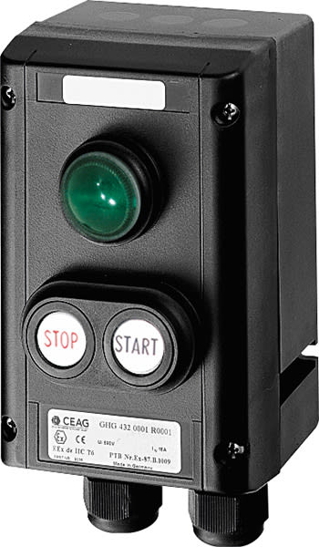 Cooper Capri - GHG432 - 1 double BP à impulsion 1NO+1NF + 1 voyant à led 20-250VAC/DC.