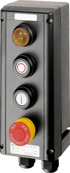Cooper Capri - GHG434 - 2 BP 1NO+1NF + 1 voyant 20-250VAC/DC + 1 "AU" 1NO+1NF