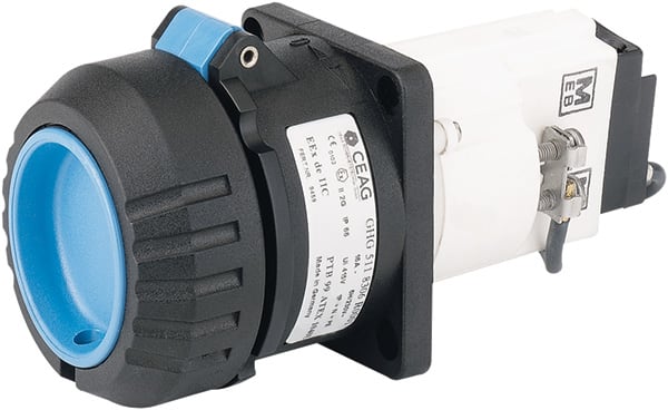 Cooper Capri - Socle encastrable 16A-2P+T-230V pour montage sur porte