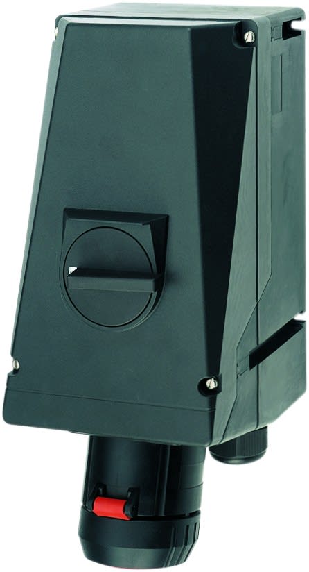 Cooper Capri - Socle mural 63A-3P+N+T-220/380V avec PE polyamide 1M50+1M25 et contact aux. NO