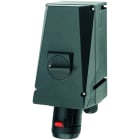 Cooper Capri - Socle mural 63A-3P+T-380/415V avec 2 entrées métal M40 sans PE