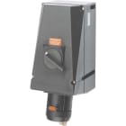 Cooper Capri - Socle mural 125A-3P+N+T-220/380V avec 2 entrées métal M50 sans PE