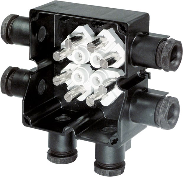 Cooper Capri - eAZK962 - BJ polyamide - 8 bornes 4x4mm² - 6 PE M25 polyamide