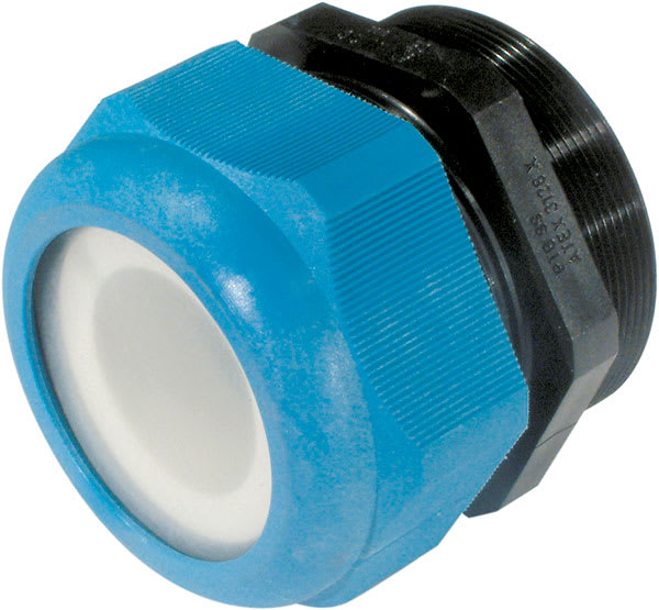 Cooper Capri - Presse-étoupe Ex e en polyamide bleu M63 filetage long