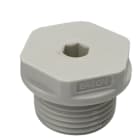 Cooper Capri - Bouchon CPM hexagonal - Pg13 - polyamide gris - avec joint et écrou - IP68