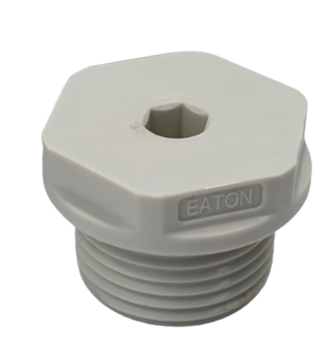 Cooper Capri - Bouchon CPM hexagonal - ISO 32 - polyamide gris - avec joint et écrou - IP68