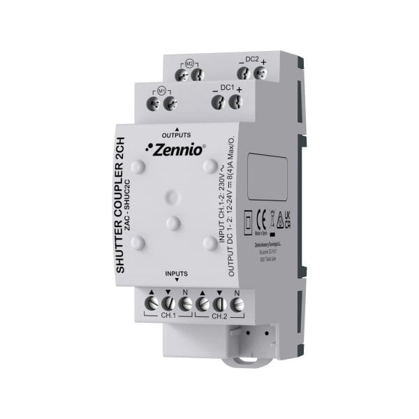 ZENNIO - Adaptateur pour volets roulants AC/DC jusqu´à deux canaux