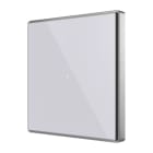 ZENNIO - Interrupteur capacitif Square TMD 1 bouton. Capteur Température - Argent