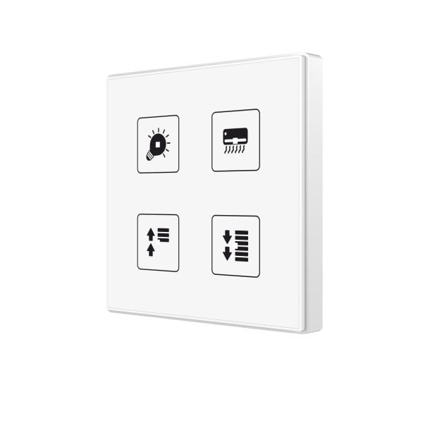 ZENNIO - Interrupteur capacitif Square TMD 4 boutons. Capteur Température - Personnalisé