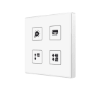 ZENNIO - Interrupteur capacitif Square TMD 4 boutons. Capteur Température - Personnalisé