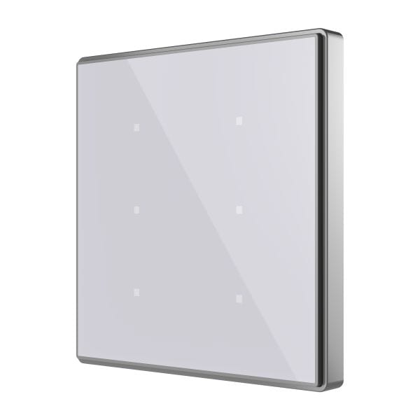ZENNIO - Interrupteur capacitif Square TMD 6 boutons. Capteur Température - Argent