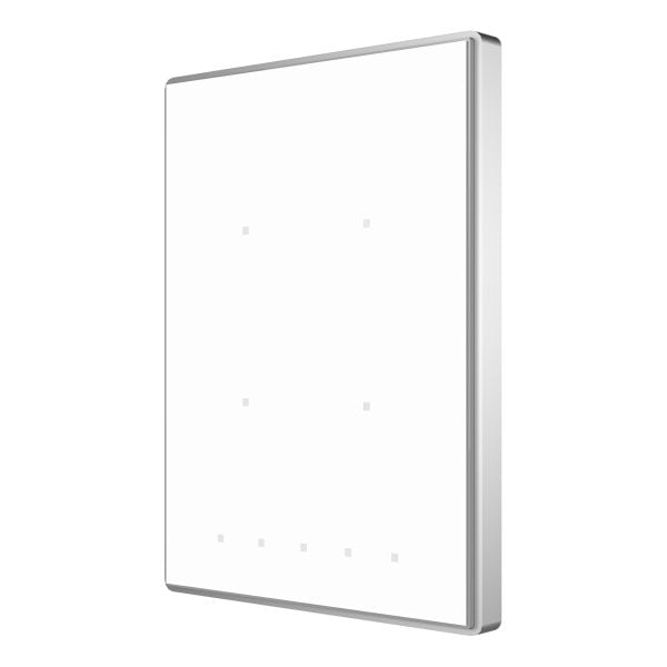 ZENNIO - Interrupteur capacitif TMD de 4 boutons avec thermostat. Cadre aluminium - Bl...