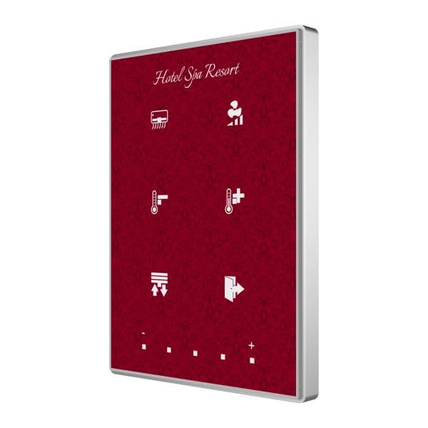 ZENNIO - Interrupteur capacitif TMD de 6 boutons avec thermostat. Cadre aluminium - Pe...