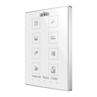 ZENNIO - Inter capacitif TMD de 8 boutons avec thermostat. Cadre aluminium - Personnalise