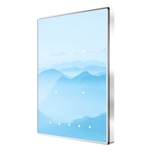 ZENNIO - Interrupteur capacitif TMD de 4 boutons avec thermostat. Cadre chromé - Perso...