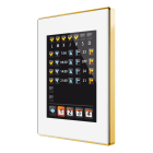 ZENNIO - Z41 Lite. ecran tactile couleur capacitif - Cadre dore - Blanc