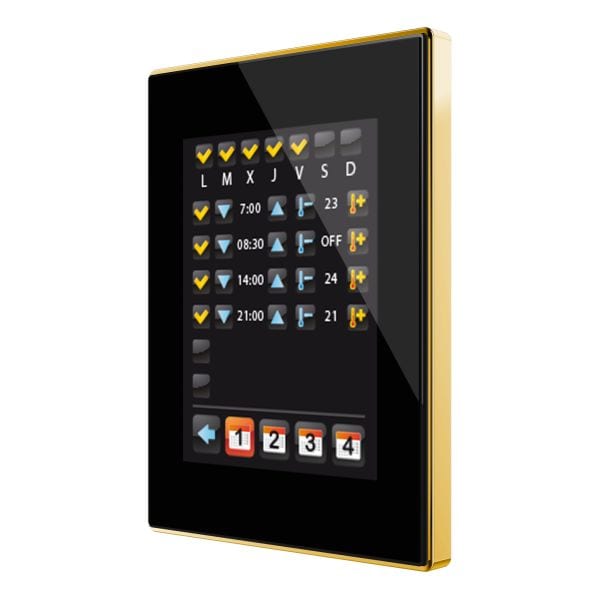 ZENNIO - Z41 Pro. Écran tactile couleur capacitif et connexion IP. Cadre doré - Anthra...