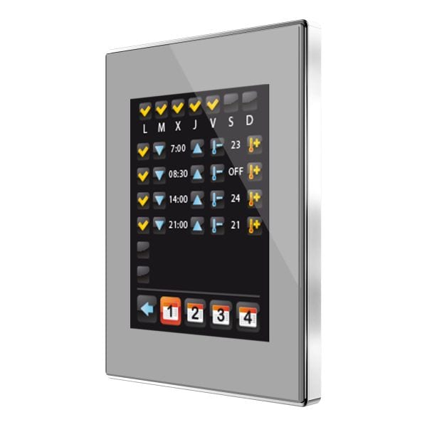 ZENNIO - Z41 Pro. Écran tactile couleur capacitif et connexion IP. Cadre chromé - Argent