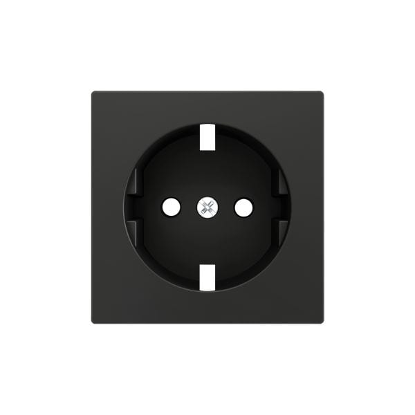 ZENNIO - ZS55. Cache pour base de prise Schuko 55 x 55 mm - Anthracite
