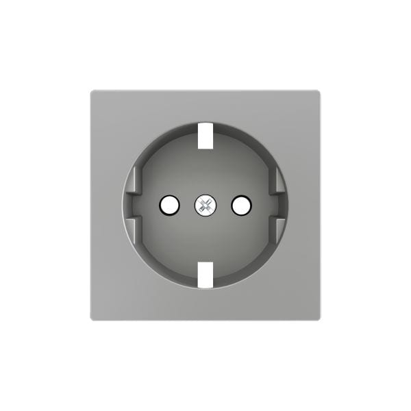 ZENNIO - ZS55. Cache pour base de prise Schuko 55 x 55 mm - Argenté