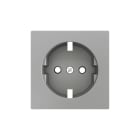 ZENNIO - ZS55. Cache pour base de prise Schuko 55 x 55 mm - Argenté