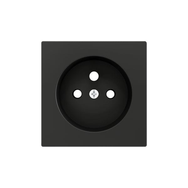 ZENNIO - ZS55. Cache pour base de prise française 55 x 55 mm - Anthracite