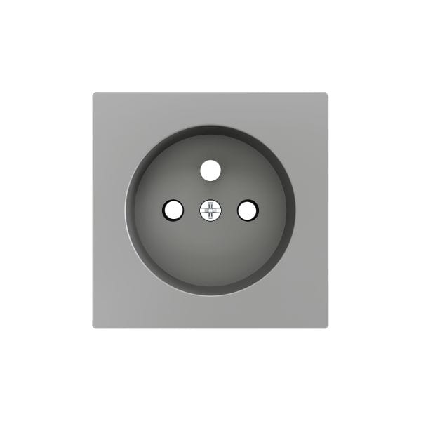 ZENNIO - ZS55. Cache pour base de prise française 55 x 55 mm - Argenté