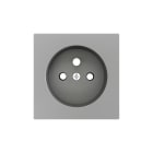 ZENNIO - ZS55. Cache pour base de prise française 55 x 55 mm - Argenté