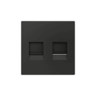 ZENNIO - ZS55. Cache pour connecteur RJ45 55 x 55 mm - 2 connecteurs - Anthracite