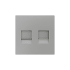 ZENNIO - ZS55. Cache pour connecteur RJ45 55 x 55 mm - 2 connecteurs - Argenté