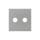 ZENNIO - ZS55. Cache pour connecteur audio RCA 55 x 55 mm - Argenté