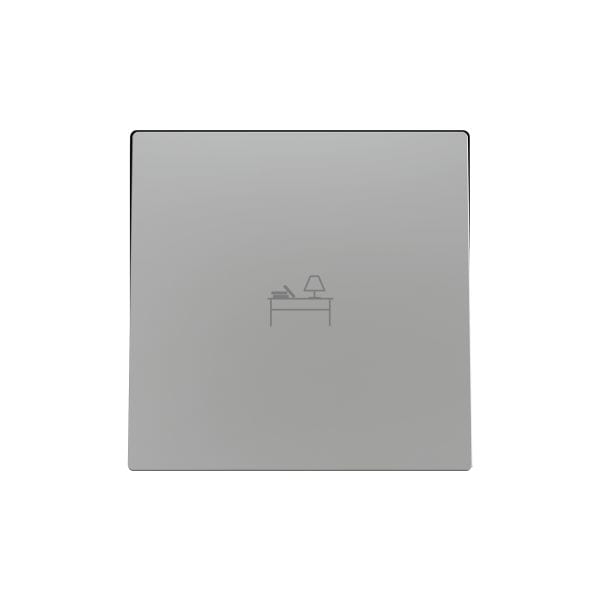 ZENNIO - ZS55. Touche pour mécanisme 55 x 55 mm - Argenté - Personnalisé. Minimum de 1...