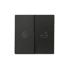 ZENNIO - ZS55. Touche double pour mécanisme 55 x 55 mm - Anthracite - Personnalisé. Mi...