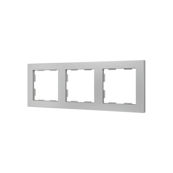 ZENNIO - ZS55. Cadre - 3 modules - Argent