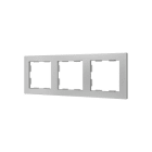 ZENNIO - ZS55. Cadre - 3 modules - Argent