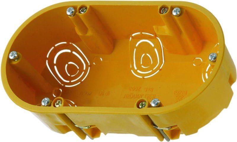 ZENNIO - Boîte de mecanisme double pour mur en plaques au plâtre pour Z70/Z100