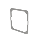 ZENNIO - Plaque de nivellement métallique pour famille Flat 55 et Tecla 55 - 1 mm