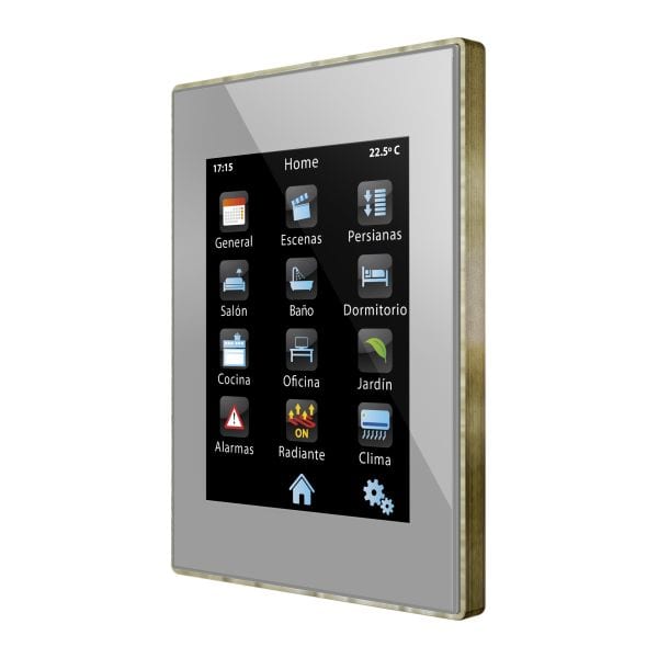 ZENNIO - Z41 Pro. Écran tactile couleur capacitif et connexion IP. Cadre en laiton - A...