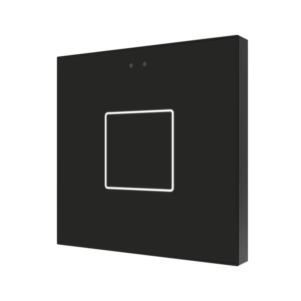 ZENNIO - Flat 1 v2. Interrupteur capacitif en verre - 1 bouton - Anthracite