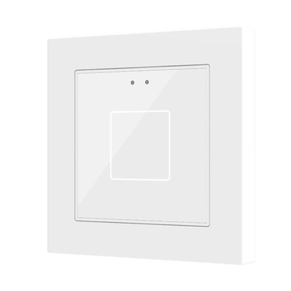 ZENNIO - Flat 55 X1 v2. Interrupteur capacitif en verre 55 x 55 ? 1 bouton - Blanc (ca...