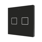 ZENNIO - Flat 2 v2. Interrupteur capacitif en verre - 2 boutons - Anthracite