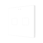 ZENNIO - Flat 2 v2. Interrupteur capacitif en verre - 2 boutons- Blanc