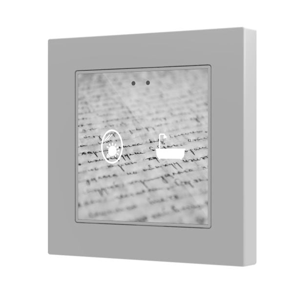 ZENNIO - Flat 55 X2 v2. Interrupteur capacitif en verre 55 x 55 ? 2 boutons - Personna...