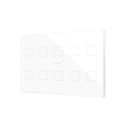 ZENNIO - Flat XL X10. Interrupteur capacitif en verre ? 10 boutons - Blanc