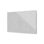 ZENNIO - Flat XL X4. Interrupteur capacitif en verre ? 4 boutons - Argent