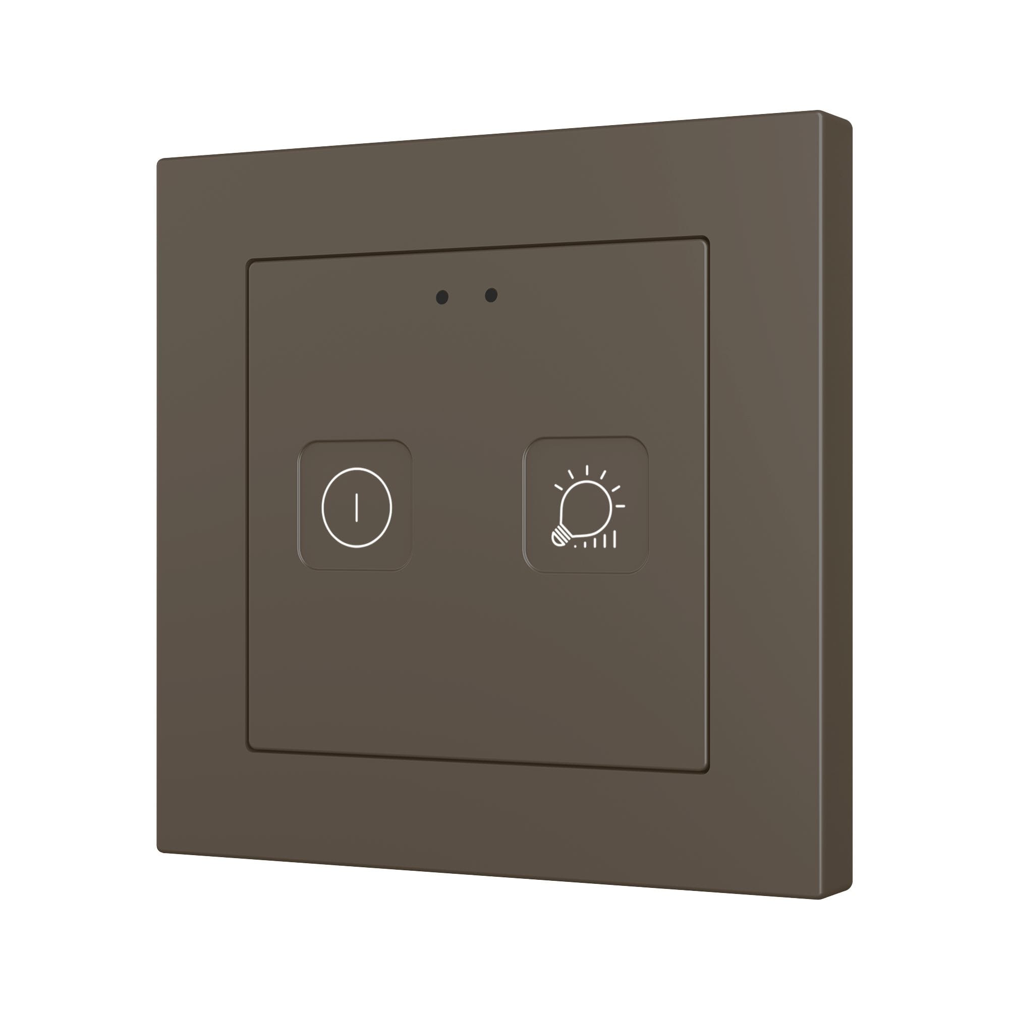 ZENNIO - Tecla 55 X2. Interrupteur capacitif en polycarbonate 55 x 55 ? 2 boutons - Pe...