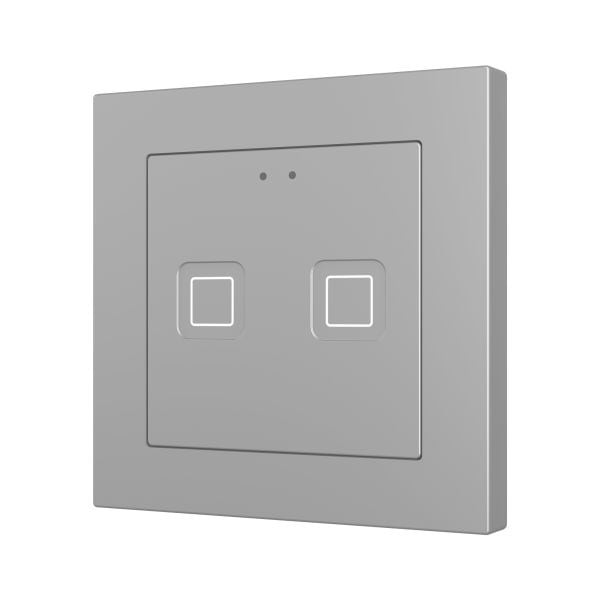 ZENNIO - Tecla 55 X2. Interrupteur capacitif en polycarbonate 55 x 55 ? 2 boutons - Ar...