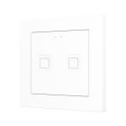ZENNIO - Tecla 55 X2. Interrupteur capacitif en polycarbonate 55 x 55 ? 2 boutons - Bl...