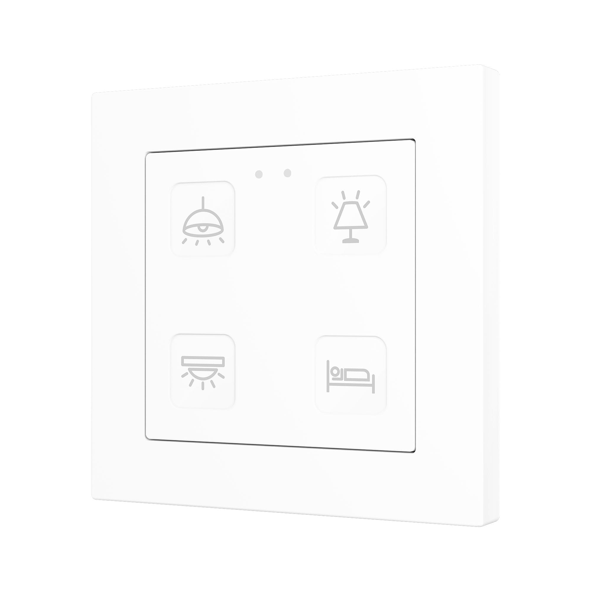 ZENNIO - Tecla 55 X4. Interrupteur capacitif en polycarbonate 55 x 55 ? 4 boutons - Pe...